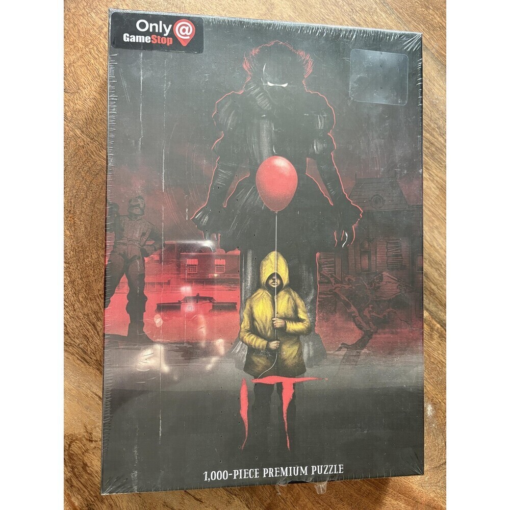 IT We All Float 1000 Piece Jigsaw Puzzle Black GameStop Horror 19x27 Inch New